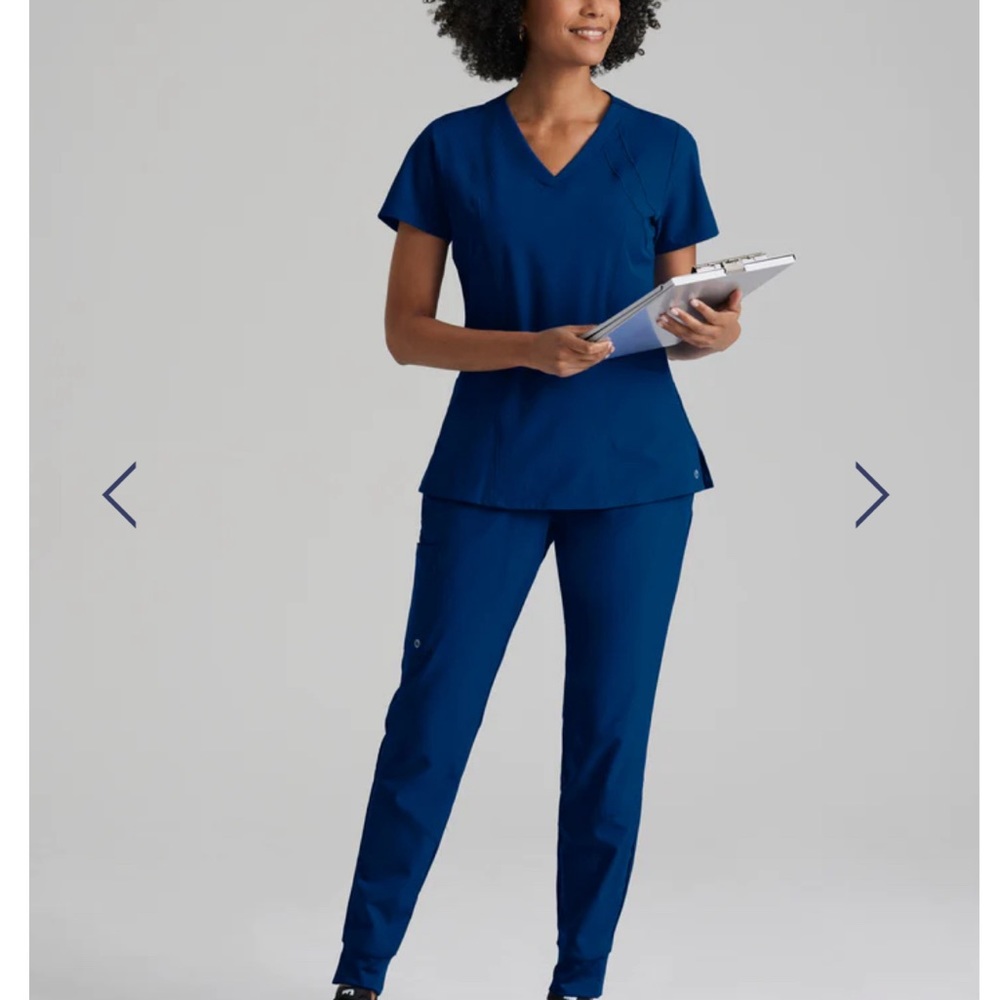 Barco One High Waisted Jogger Scrub Pant in Galaxy Blue